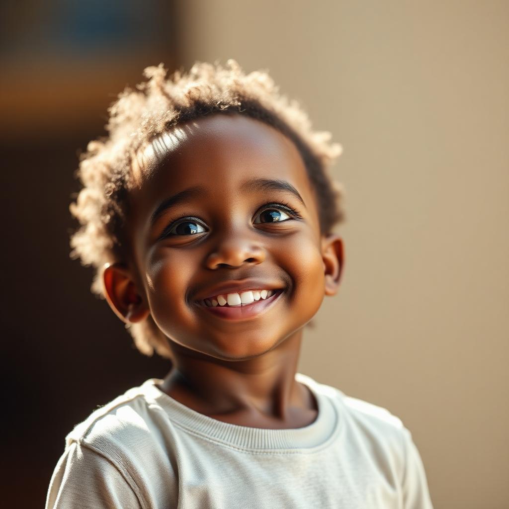 A smiling young child ready for a bright future
